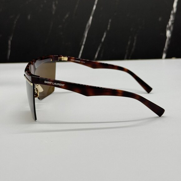 NEW SAINT LAURENT SUNGLASSES HAVANA WOMEN EYEWEAR SAINT LAURENT SL614 MASK 002 main image 11